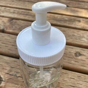 Mason Jar Pump Lid, White PINT length, Soap Dispenser pump lid, jar lid